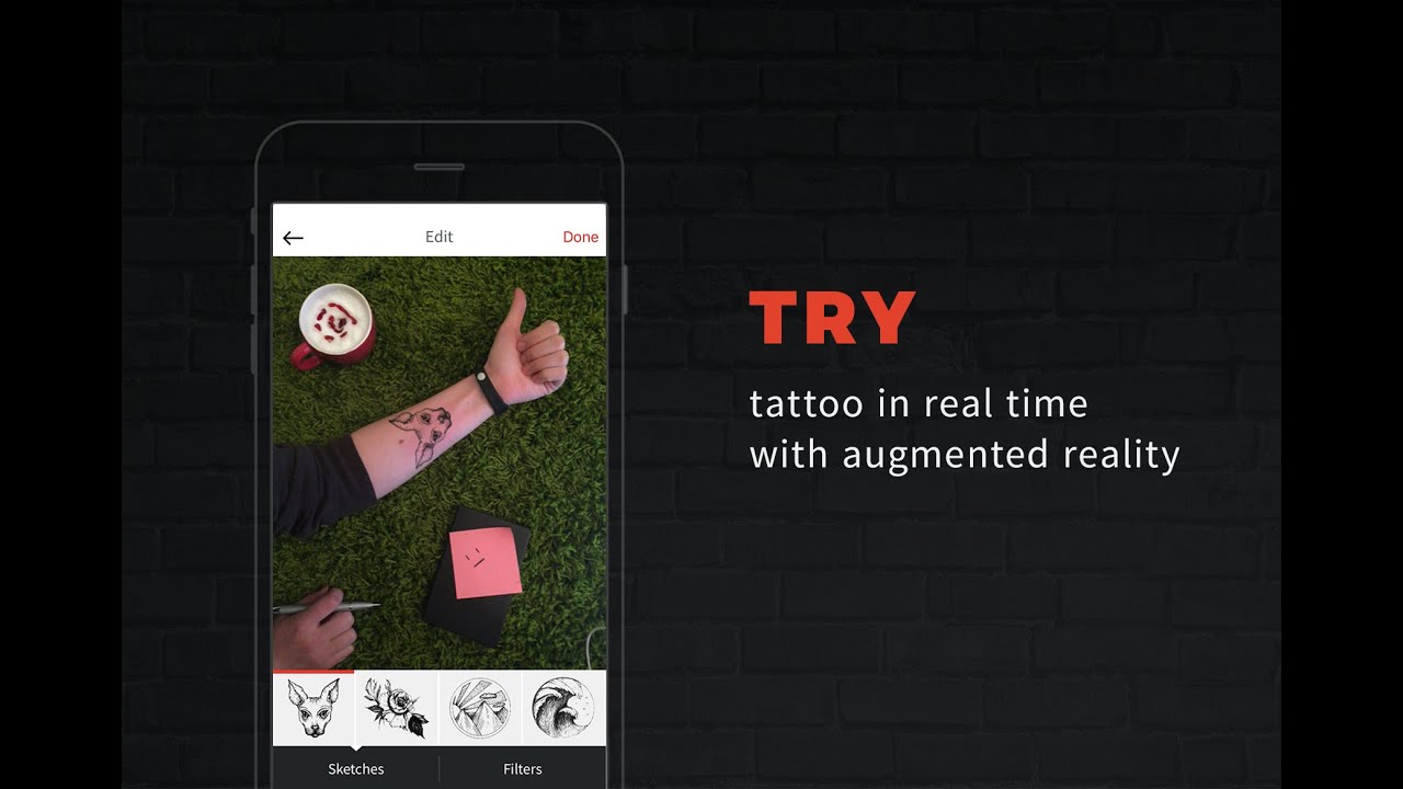 INKHUNTER - the best mobile app for trying on virtual tattoos using augmented reality