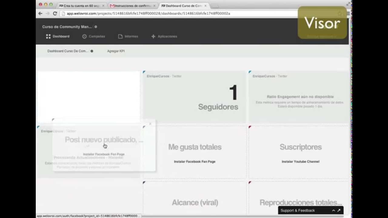 Tutorial de Welovroi - Primeros Pasos - Curso de Community Manager
