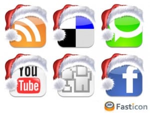 christmas social bookmark icons