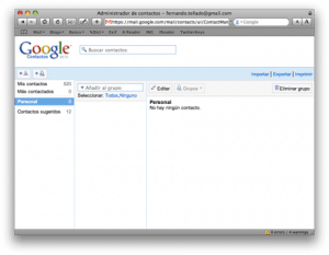 contactos gmail ventana
