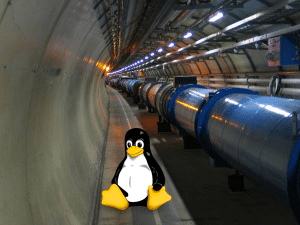 tux y el colisionador de hadrones