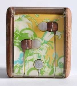 auriculares de madera