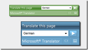 Widget de Microsoft para traducir sitios