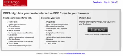 PDFAmigo, para crear formularios interactivos en formato PDF