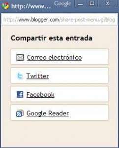 Blogger compartir