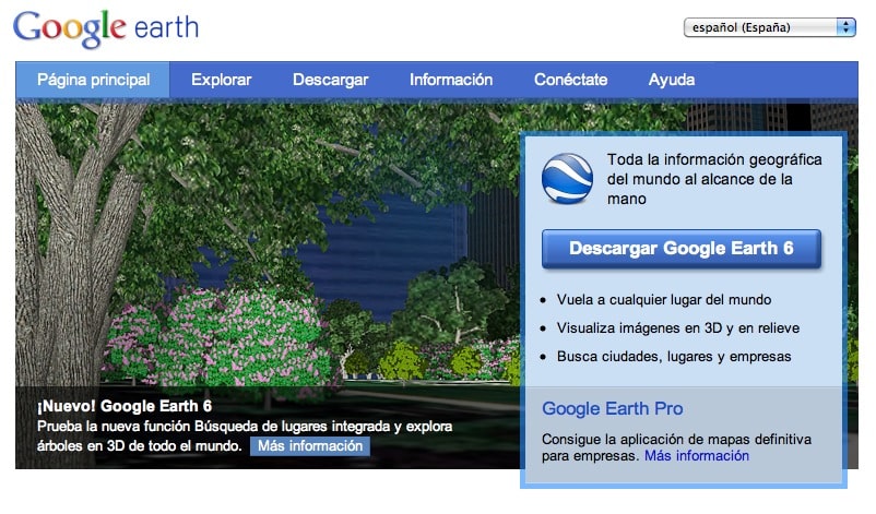 Google Earth 6 disponible con mejoras importantes