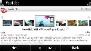 Youtube symbian