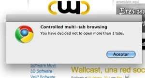 chrome tab message
