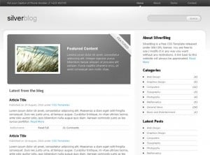 plantillas gratis html5 Silver blog