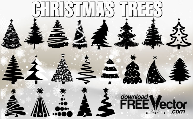 Descarga diseños de vectores de árboles de Navidad