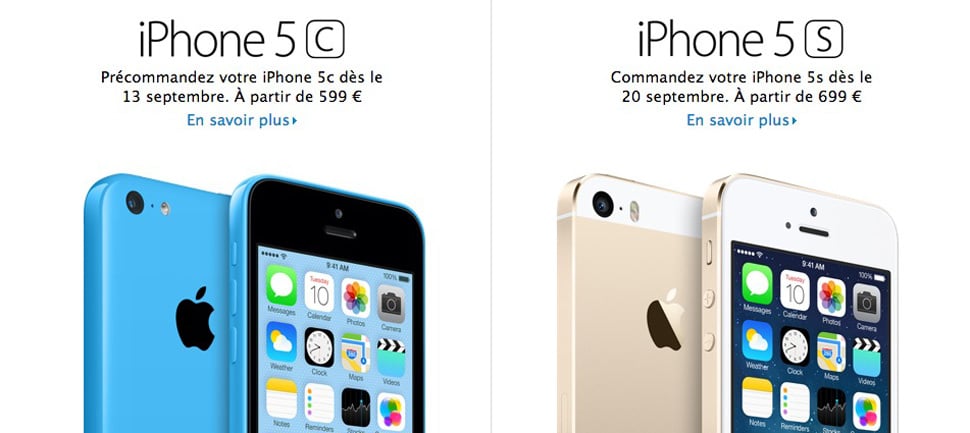 iPhone 5s e iPhone 5c