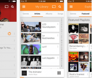 Google Play Music iOS