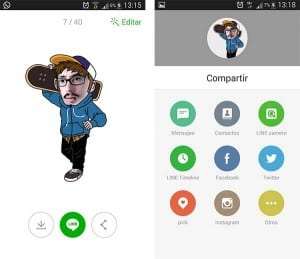line selfie stciker