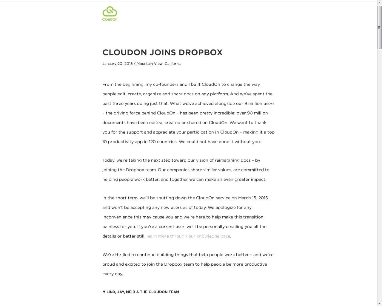 Ofimática en la nube: la apuesta de Dropbox con CloudOn