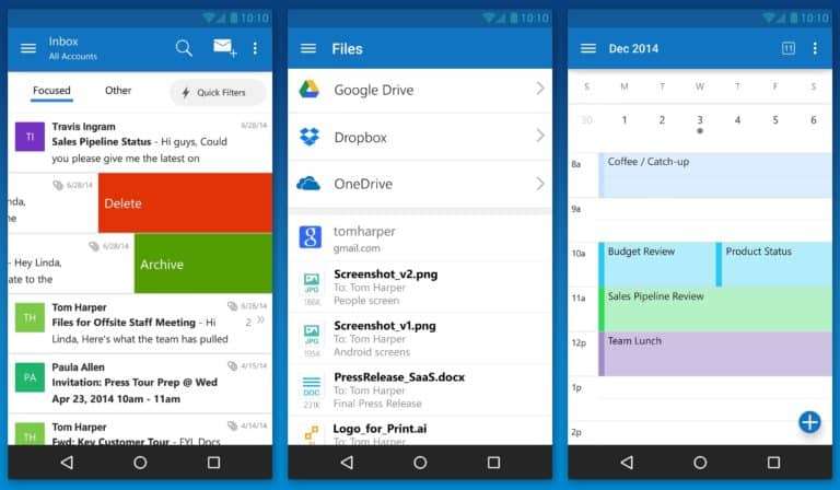 aplicaciones android microsoft outlook
