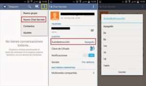 aplicacion telegram chats secretos