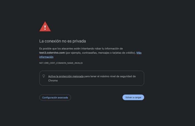 chrome certificado ssl no valido