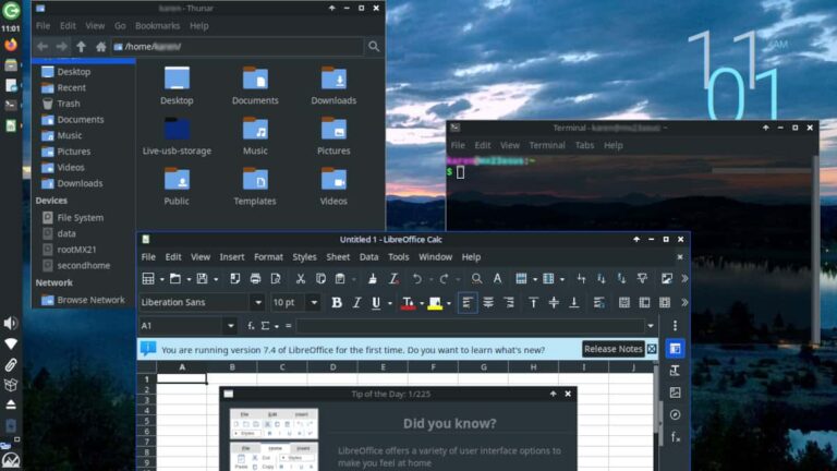 mx linux xfce apps