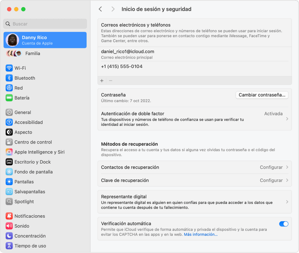 macos sequoia system settings apple account sign in security recovery methods