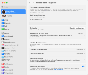 macos sequoia system settings apple account sign in security recovery methods