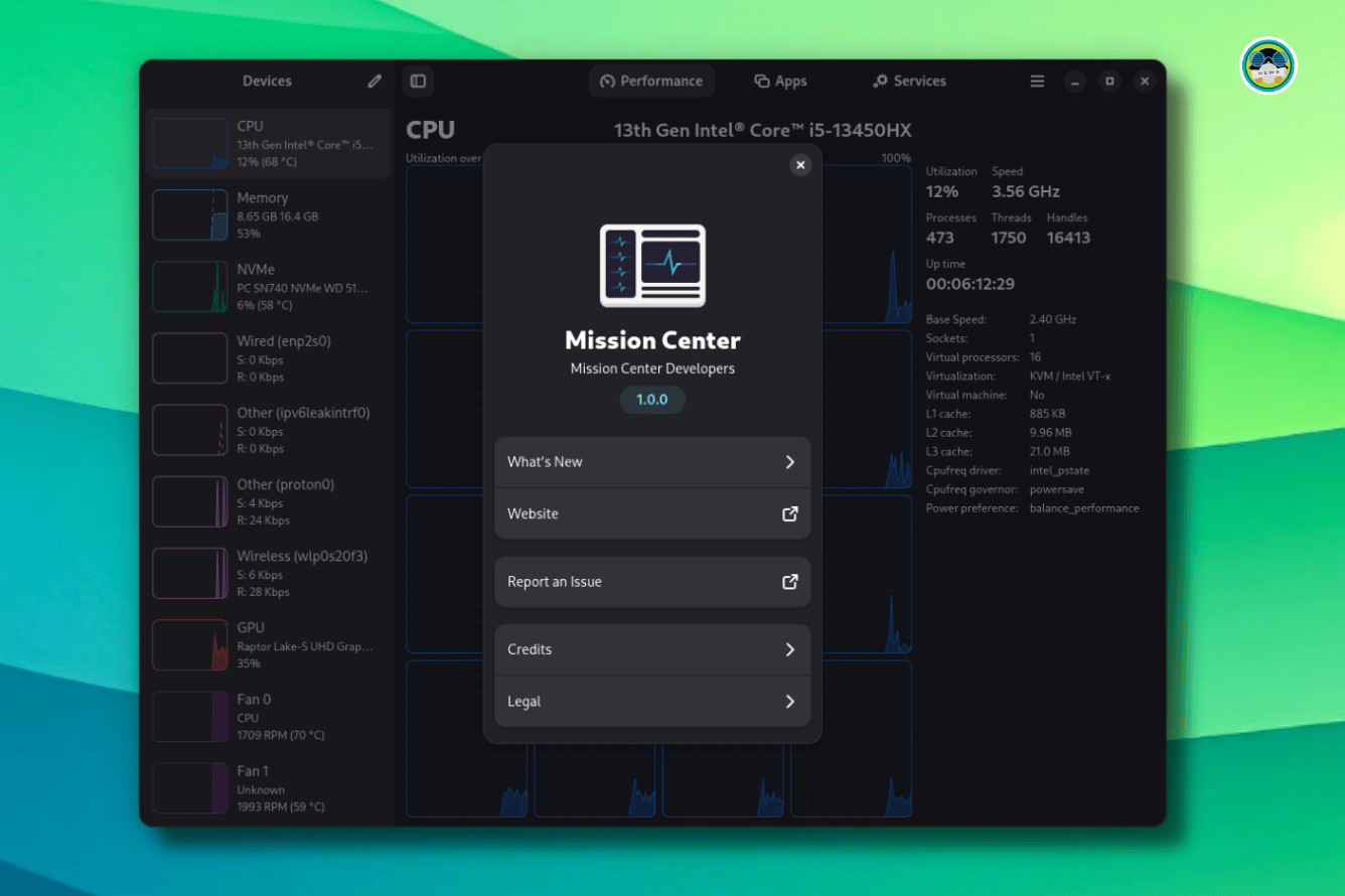Mission Center Lanza Versión 1.0: El Mejor Monitor del Sistema GUI para Linux