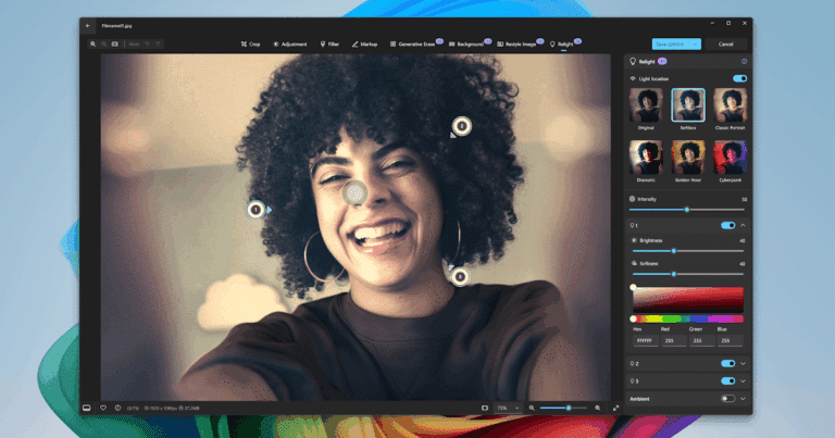 Reilumina y Explora con IA en Microsoft Photos