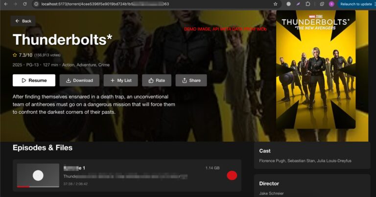 seedbox details screen