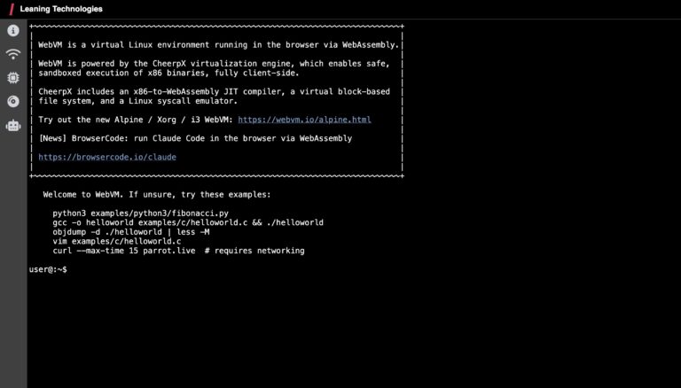 webvm linux