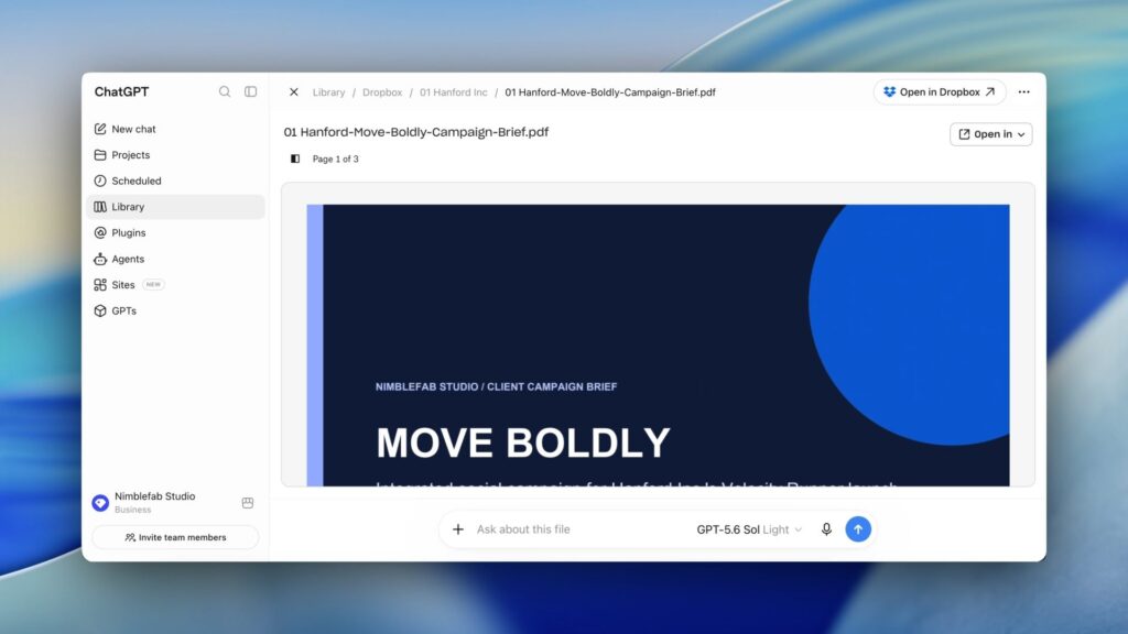 Home Elementor 1 dropbox Native ChatGPT